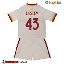 Otroške Nogometnih dresov AS Roma Wesley Franca #43 Gostujoči 2026-27 Kratki rokavi (+ hlače)